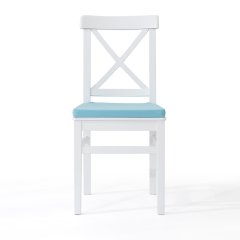 Zeyn Sandalye - Beyaz / Mavi