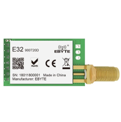 E32-900T20D -V8; 868MHz LoRa Modül , SX1276, 20dBm, 5km, UART, DIP