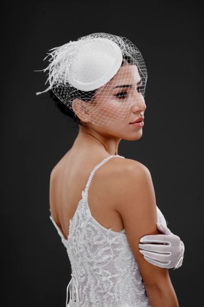 Sombrero de novia, sombrero de novia, sombrero de novia de gasa