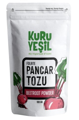 Kuru Yeşil Yerli Pancar Tozu 100 gr - Doğal Renklendirici - Yerli Üretim Yerli Ürün - Antioksidan Kaynağı 8681999041117