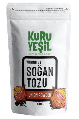 Kuru Yeşil Yerli Soğan Tozu 100 Gr, Sebze Kurusu, Doğal