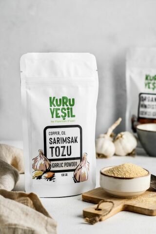 Kuru Yeşil Yerli Sarımsak Tozu 100gr, Sebze Kurusu, Doğal