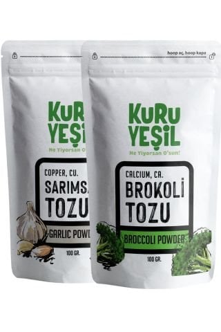 Yerli Sarımsak Tozu 100 gr - Yerli Brokoli Tozu 100 gr | Yerli Sebze Tozları, Yerli Ürün Yerli Üretim