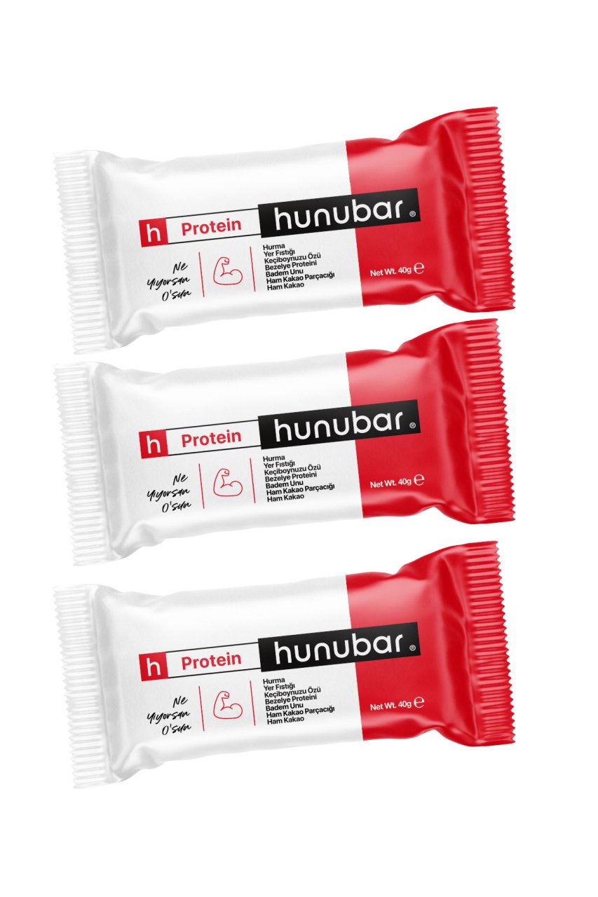 HUNUBAR - Protein Bar 40 gr x 3 Adet