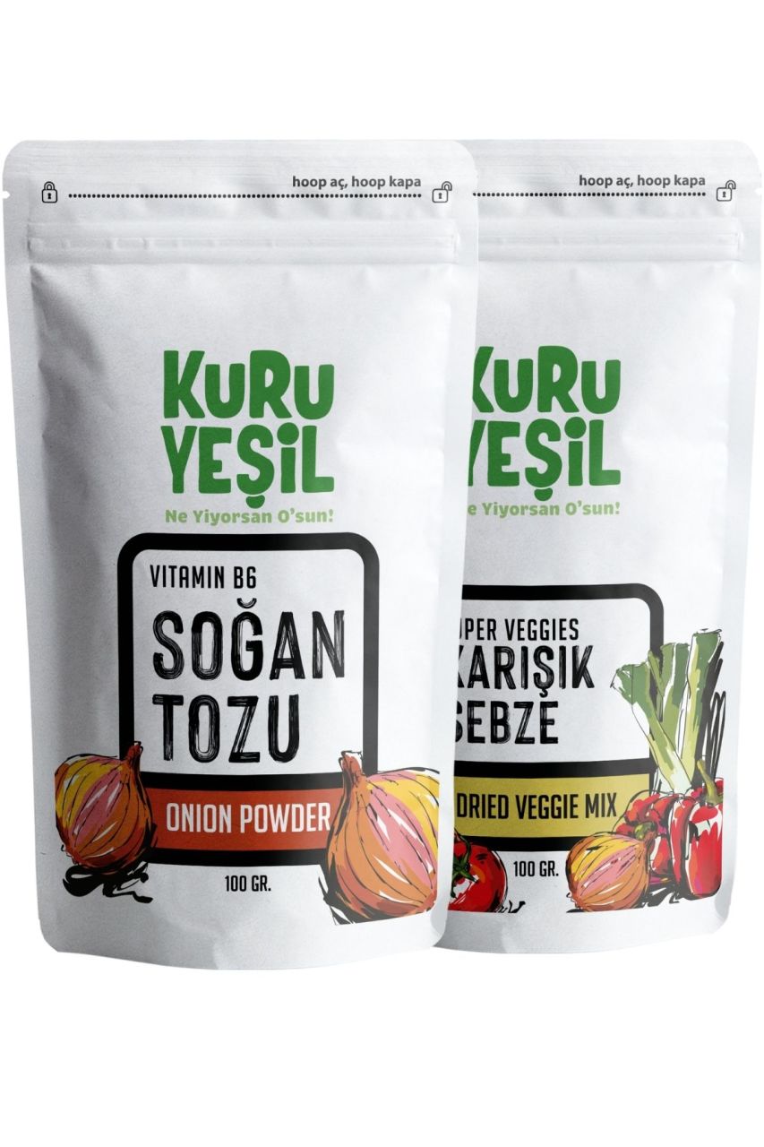 Yerli Soğan Tozu 100 gr - Yerli Sebze Karışımı 100 gr - Sebze Tozları, Doğal Karışık Sebze, Köfte Harcı, Doğal, Katkısız Ürünler, Gurme