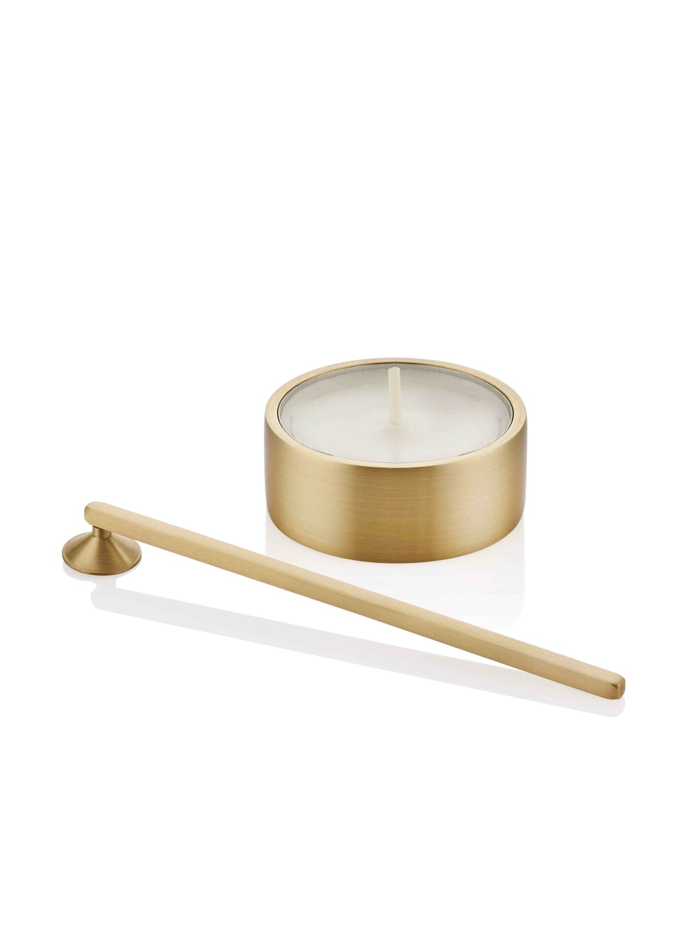 The Mia BRS0100 Brass Pirinç Mum Söndürücü & Tealight Set