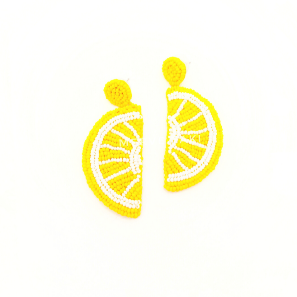Boncuk Limon Küpe