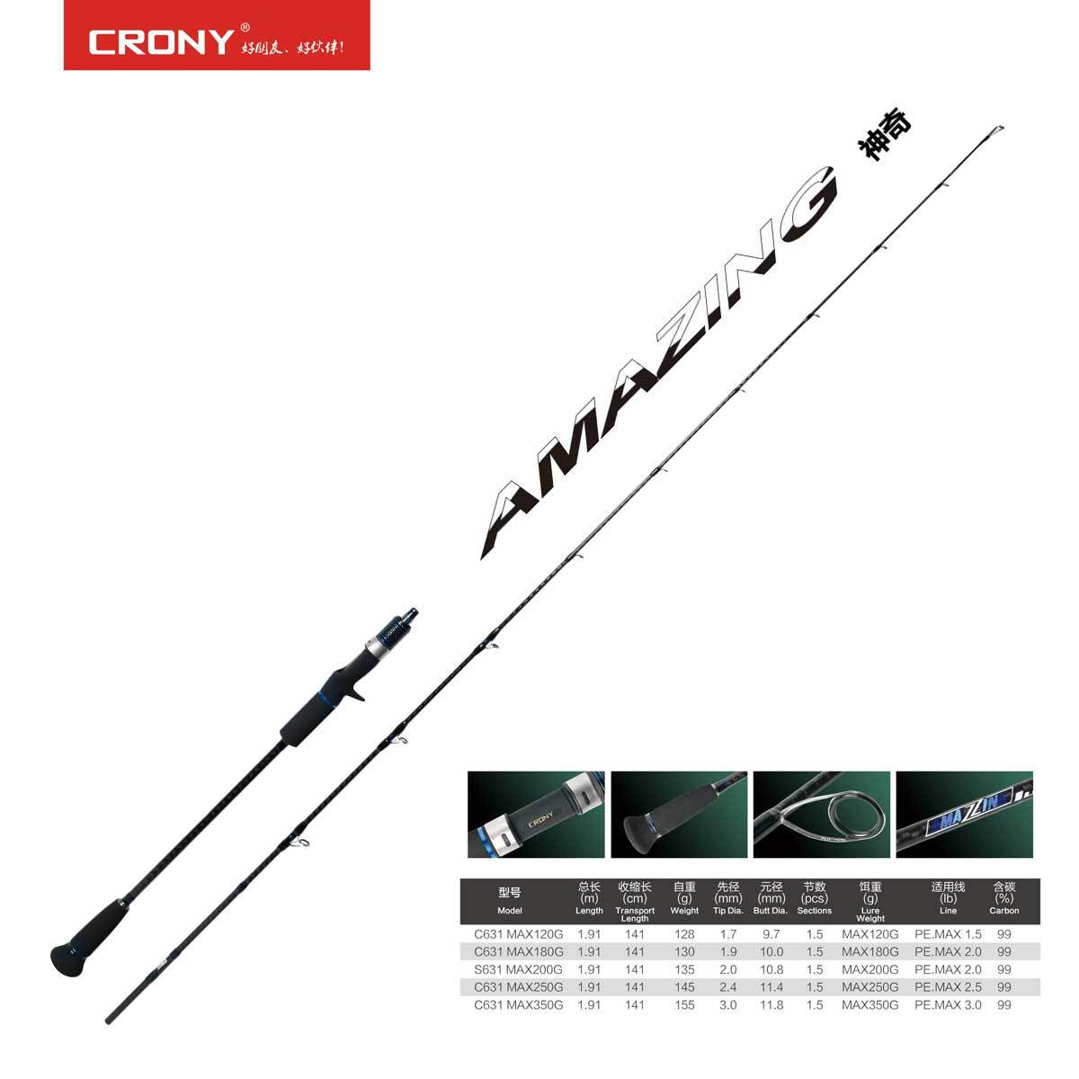 Crony Amazing 2 Casting AMC-631 191 cm 350 gr Slow Jigging Kamış (Tetikli Kamış)