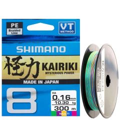 Shimano Örgü Misina Kairiki 8 300m 0.16mm 10.3kg Multi Color