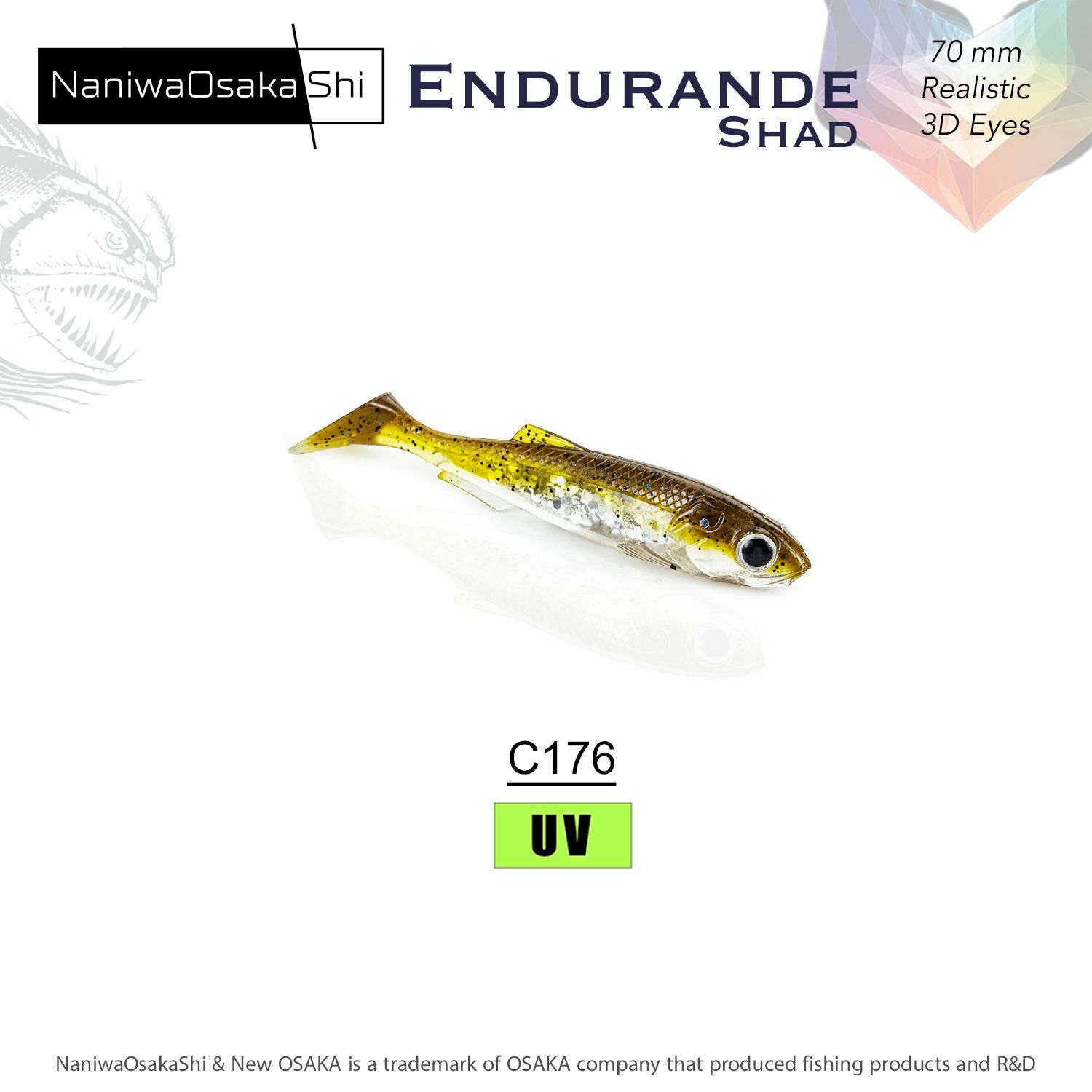 NaniwaOsakaShi Endurande Shad 7 Cm Silikon Yem C176