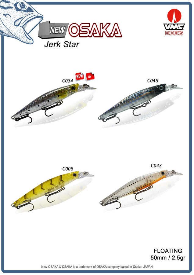 New Osaka Jerk Star 50mm 2.5gr Floating Maket Balık