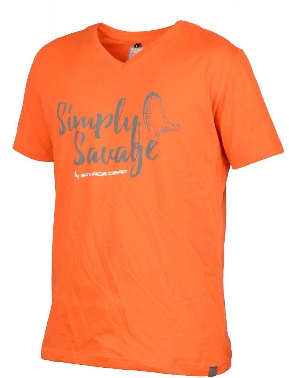 Savage gear Simply  Savage V-neck Tee Grey T-Shirt