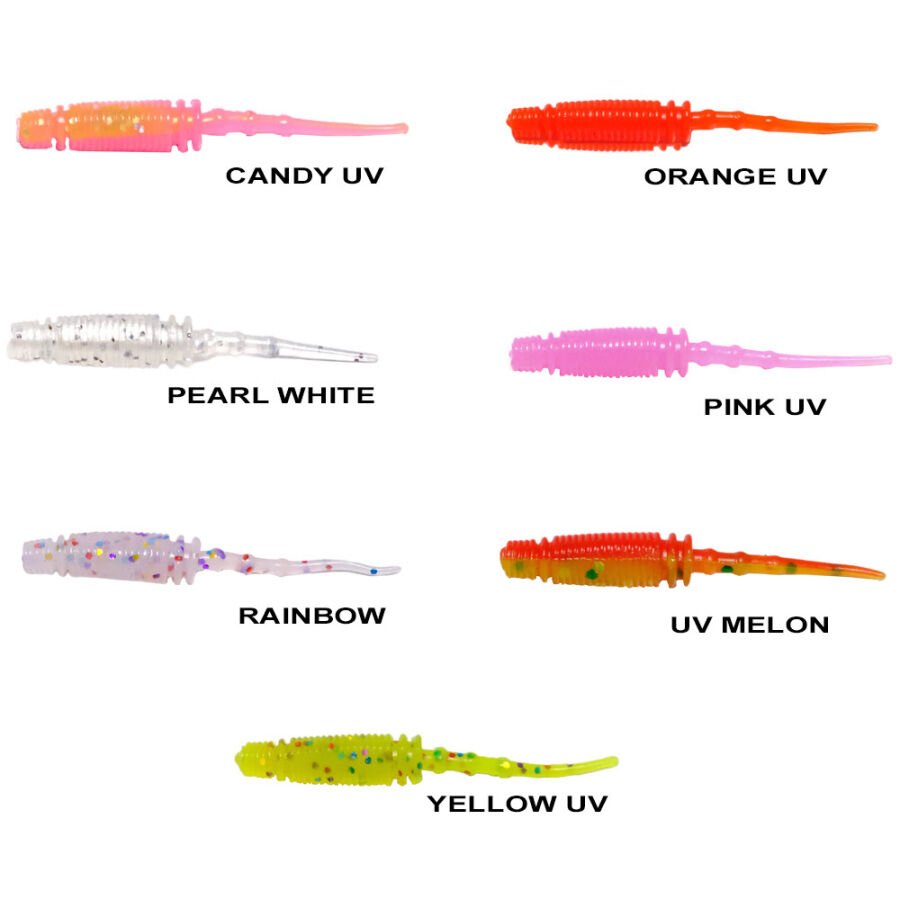 Ryuji Rock Worm 4cm Kokulu Silikon Yem PINK UV