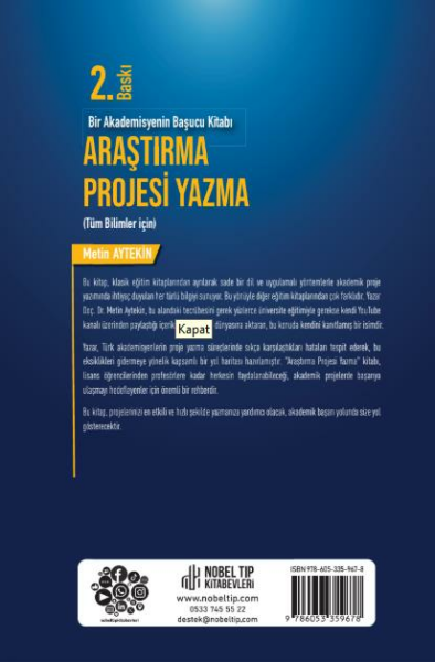 Araştırma Projesi Yazma Tüm Bilimler İçin 2.Baskı