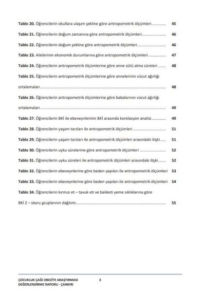 Çocukluk Çağı Şişmanlık Araştırması