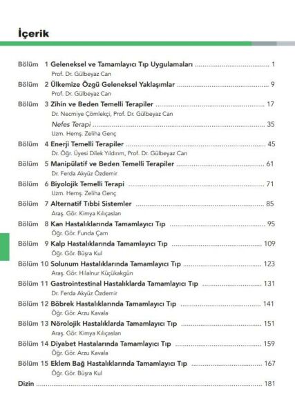 Tamamlayıcı ve Bütünleşik Sağlık Uygulamaları