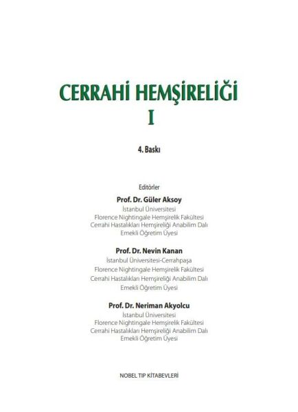 Cerrahi Hemşireliği I ( 4. Baskı )