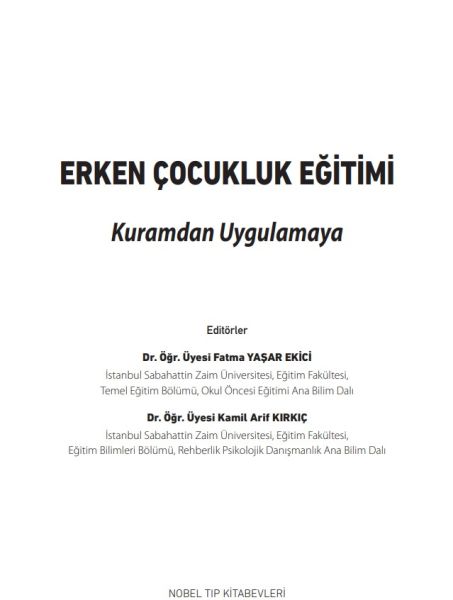 Erken Çocukluk Eğitimi Kuramdan Uygulamaya