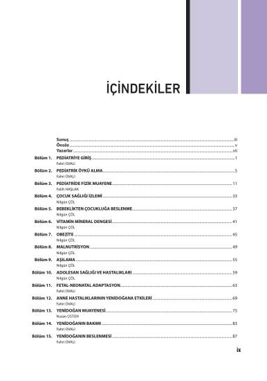 Çocuk Sağlığı ve Hastalıkları