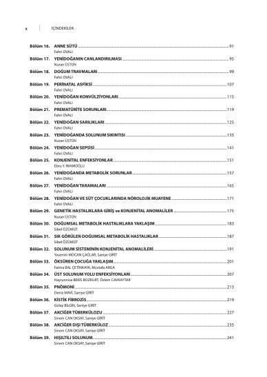 Çocuk Sağlığı ve Hastalıkları