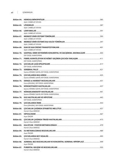 Çocuk Sağlığı ve Hastalıkları