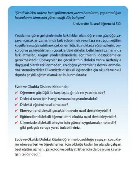 Evde ve Okulda Disleksi 2.Baskı