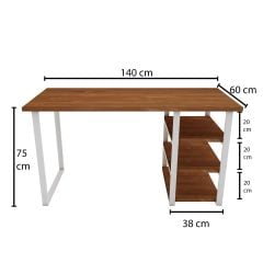 Dizayn Masif Ağaç Tik Renk Çalışma Masası CPT4617-140
