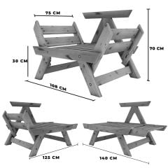 Adalar Natural-Mor 1+1 Bahçe Takımı CPT8545-NM