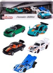 Majorette, 212053172, Porsche Motorsport 5 Li Hediye Seti, 2 Adet Exclusive Model, Die-Cast (Metal), 7.5 cm, Açılabilir Parçalar, Serbest Tekerlekli, Lisanslı