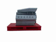 1/43 Ölçekli Diorama için Palet Üstü Motor Bloğu