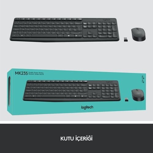 Logitech MK235 920-007925 Kablosuz Klavye Mouse Seti