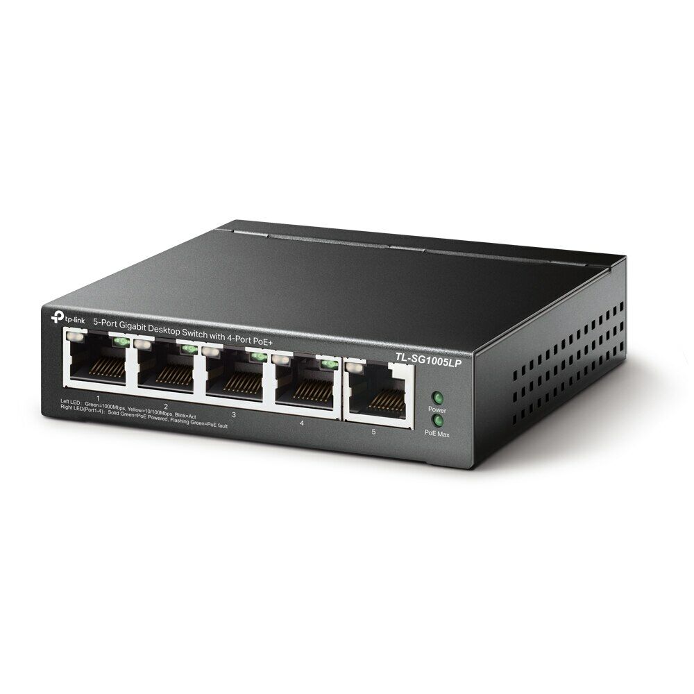 TP-Link TL-SG1005LP 5 Port 10/100/1000 Mbps 40W POE Gigabit Switch