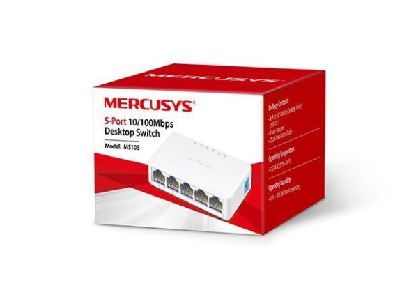 Mercusys MS105 5-Port 10/100Mbps Tak Ve Kullan Switch