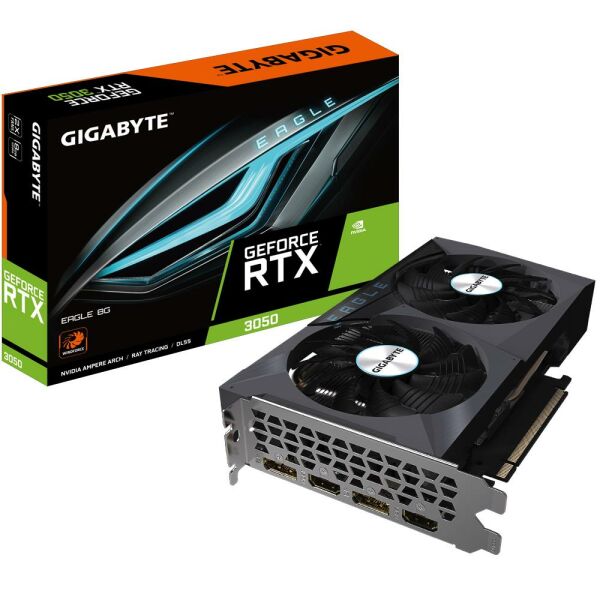 Gigabyte Nvidia GeForce RTX 3050 EAGLE 8G GV-N3050EAGLE-8GD 8 GB 128 Bit GDDR6 Ekran Kartı