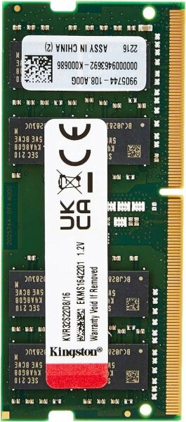 Kingston 16GB DDR4 3200Mhz CL22 KVR32S22D8/16 SoDIMM Laptop Ram