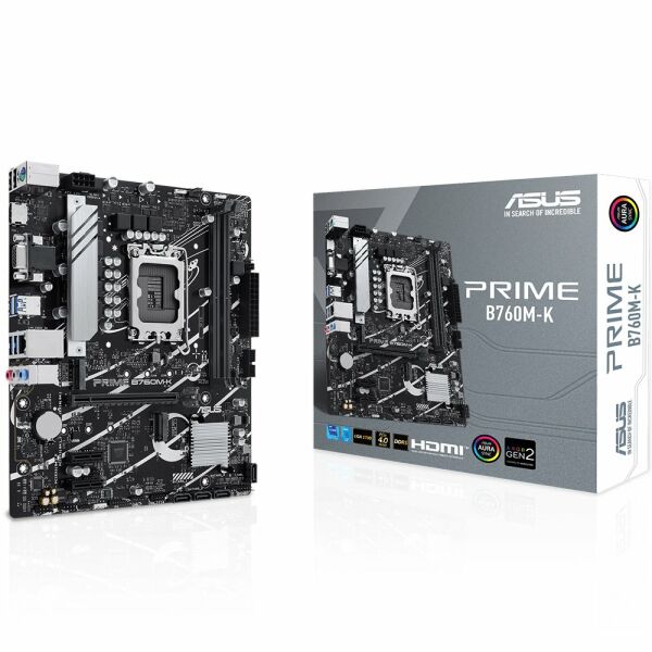 Asus Prime B760M-K DDR5 8000MHz(OC) PCIe 16X V4.0 1700P mATX Anakart