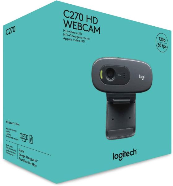 Logitech C270 960-001063 HD 720P Mikrofonlu Webcam Siyah