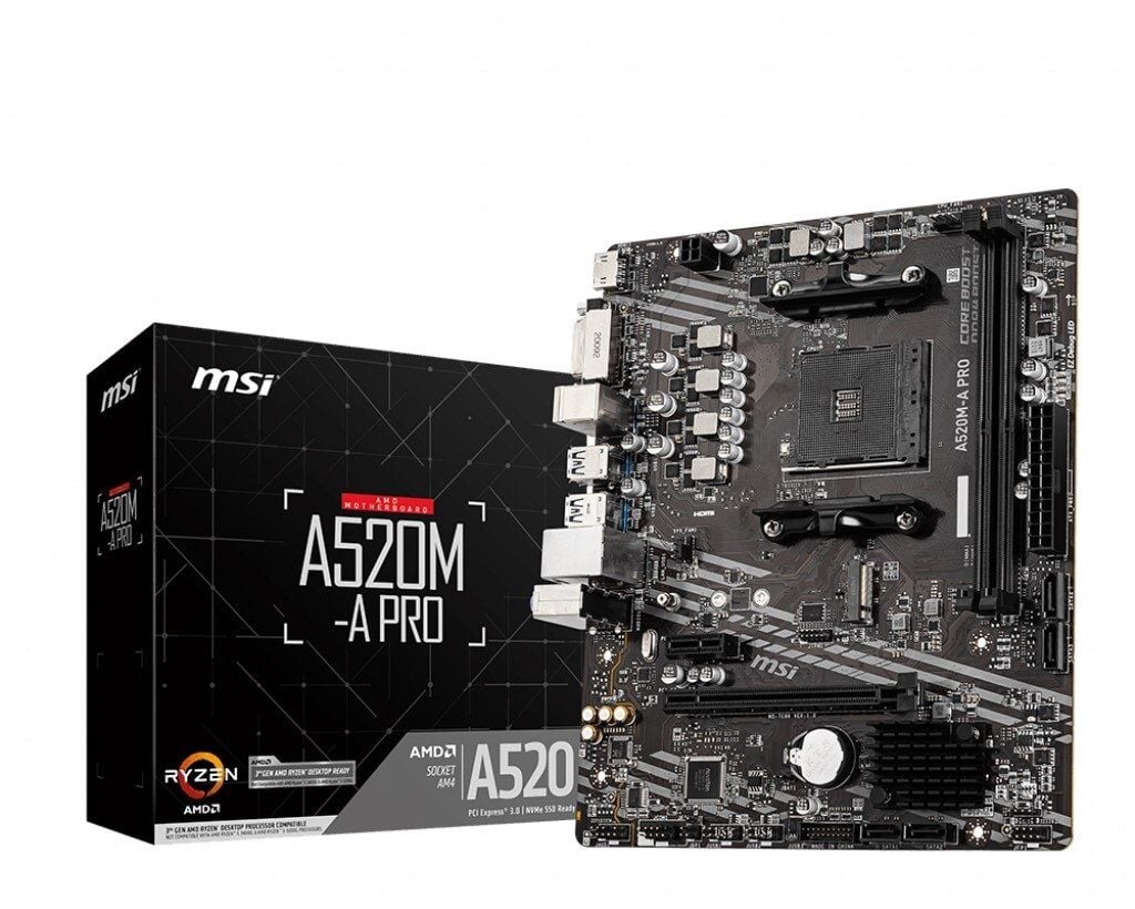 MSI A520M-A Pro 4600 MHz AMD Soket AM4 mATX Anakart