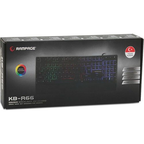 Rampage KB-R66 BUBBLE USB Rainbow Aydınlatmalı Multimedya Gaming Klavye
