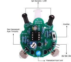 Işığa Duyarlı Robot Kiti STEM Ateşböceği - Demonte(Montesiz)