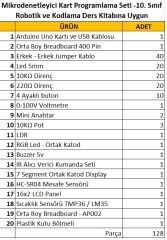 Mikrodenetleyici Kart Programlama Seti - Arduino Robotik Kodlama