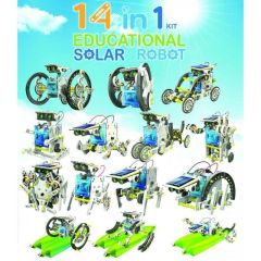 14lü Solar Güneş Enerjisi Robot Eğitim 14 in 1 Bilim Seti - STEM