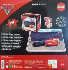 Disney Cars 3 24 - Parça Kutu Puzzle - 68 x 24cm