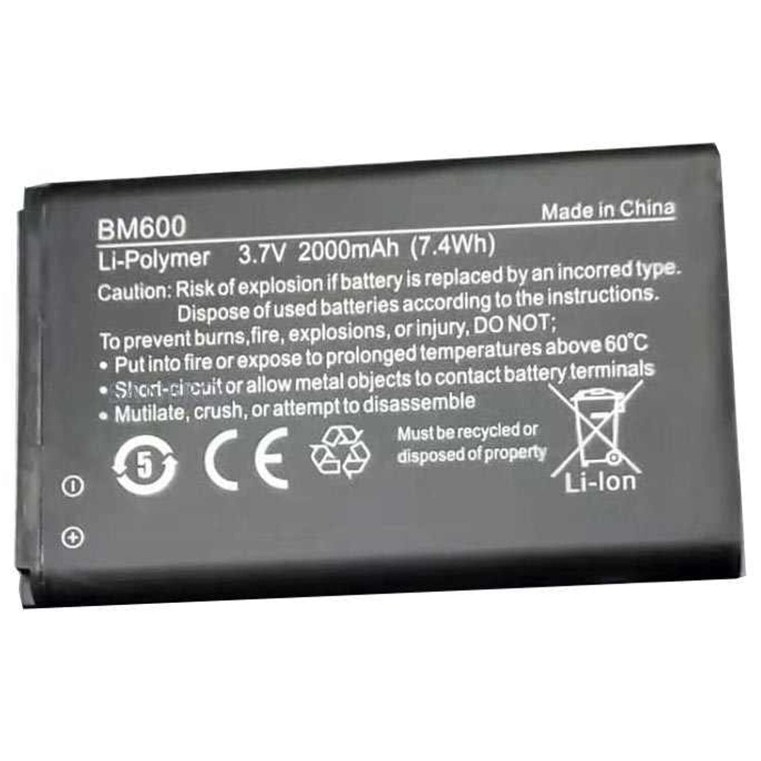 BM600 Li-Polymer 3.7v 2000mAh (7.4Wh) Batarya