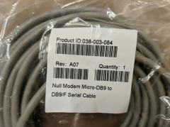 038-003-084 Null Modem Micro-DB9 to DB9/F Serial Cable Rev A07