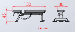 açılı bench sehpası siyah