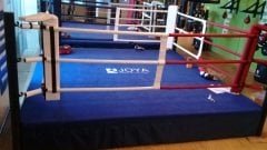 boks ringi yerden 400x400cm yerden 50 cm yükseklikte özel renklerde baskılı