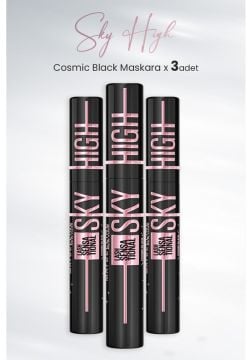Maybelline New York Lash Sensational Sky High Cosmic Black Maskara 3'lü SET