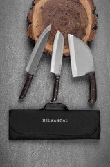 HELMANGAL Alpha Serisi 3’lü Bıçak Set (Çantalı)