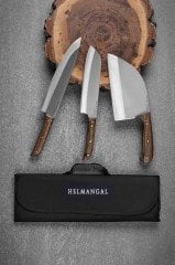 HELMANGAL Beta Serisi 3’lü Bıçak Set (Çantalı)